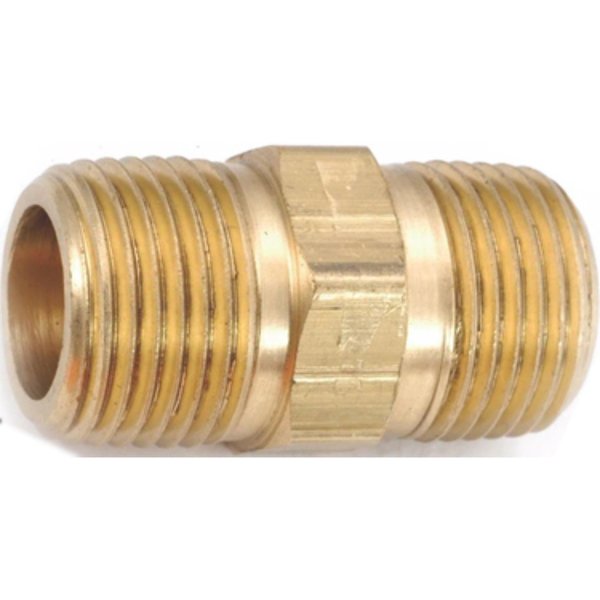 Anderson Metals Nipple Hex Brass Mpt 1/4 756122-04